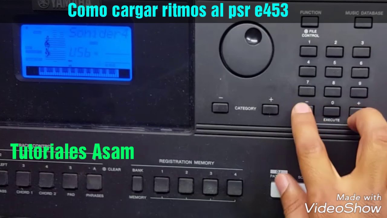 Como cargar ritmos al psr E453 / ew400 (Tutoriales Asam)