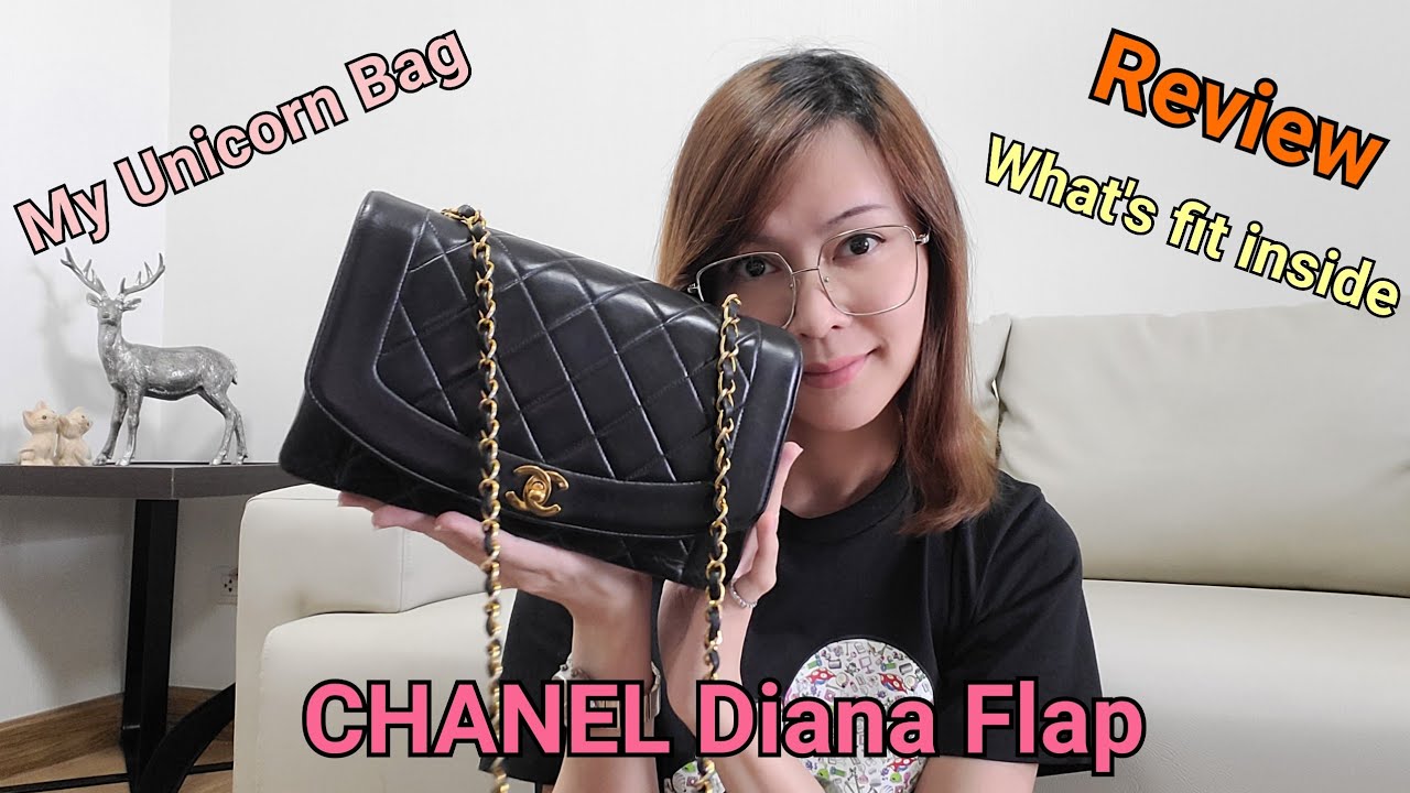 Review CHANEL Vintage Diana Flap 10, What's fit, Wear and Tear
