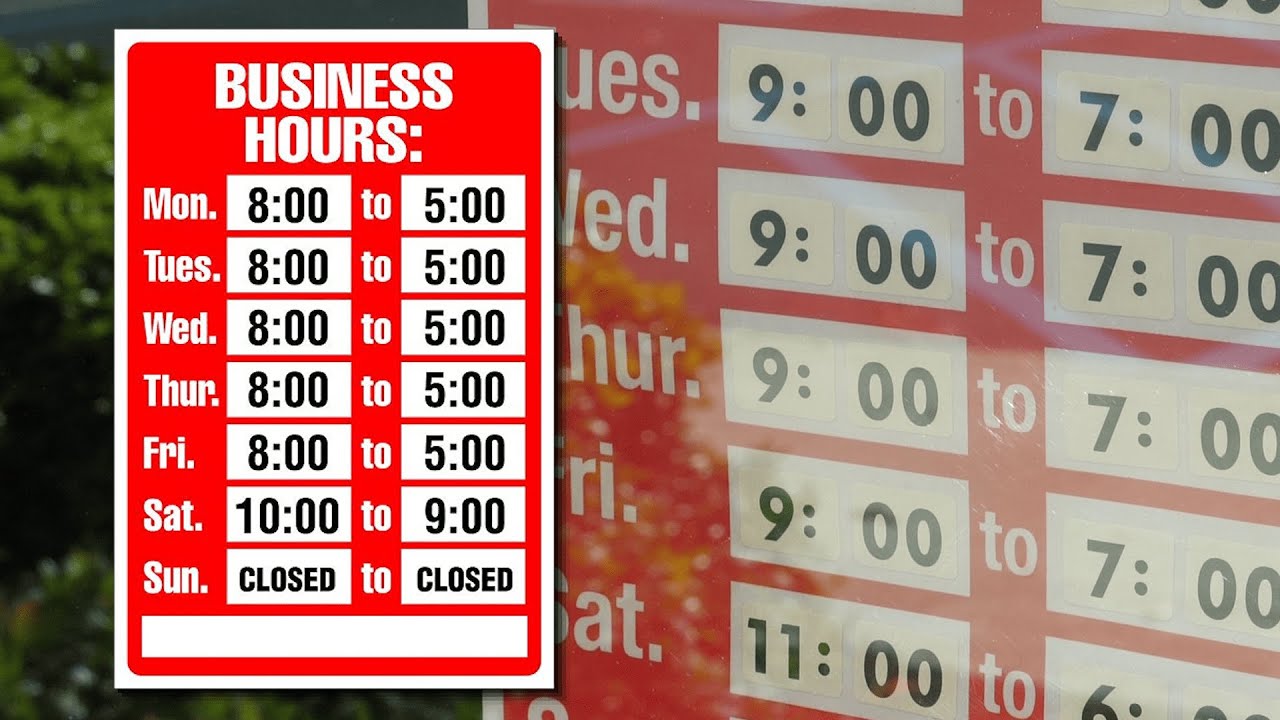 Increase Foot Traffic with Our Customizable Business Hours Sign Kit