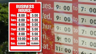 Information Increase Foot Traffic with Our Customizable Business Hours Sign Kit Update