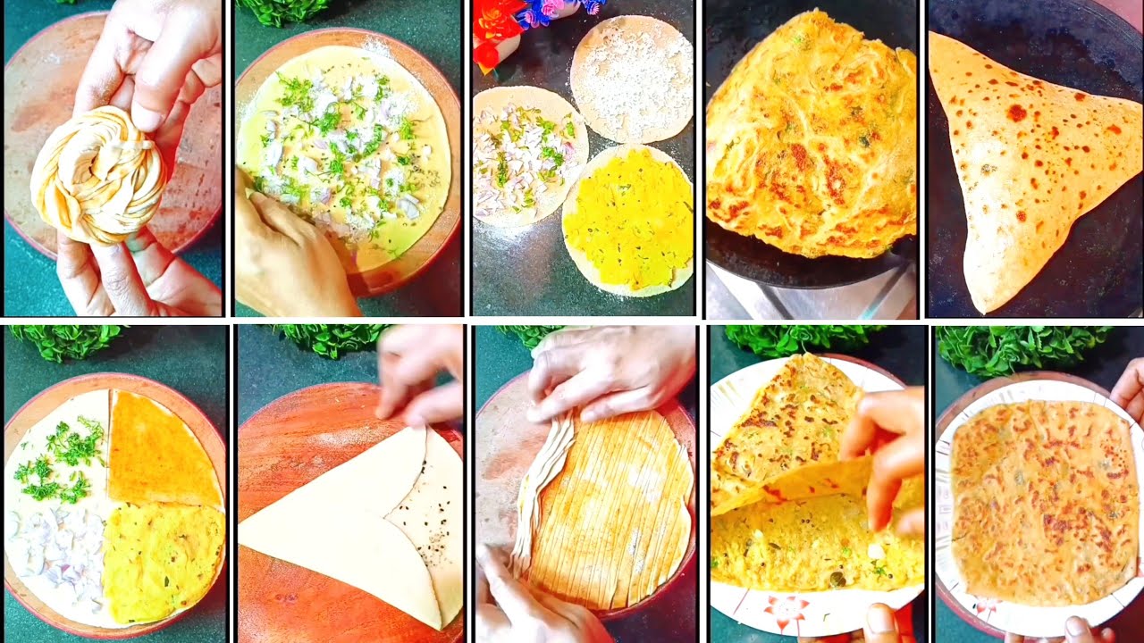 11 unique designs of lachha paratha 🫓 | Aloo paratha recipe # ...