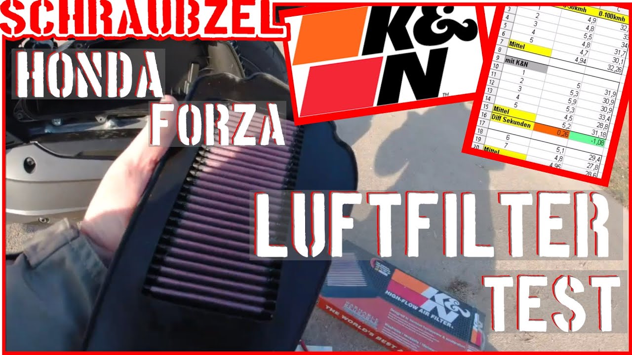 Honda Forza K&N Luftfilter Test , was bringts Tuning?
