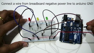 How To Make Traffic Lights Using Arduino /  Traffic Lights Circuit In Tinker cad / Arduino Projects