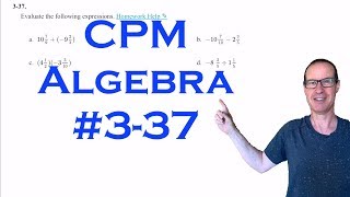 CPM Algebra Chapter 3 Problem 37
