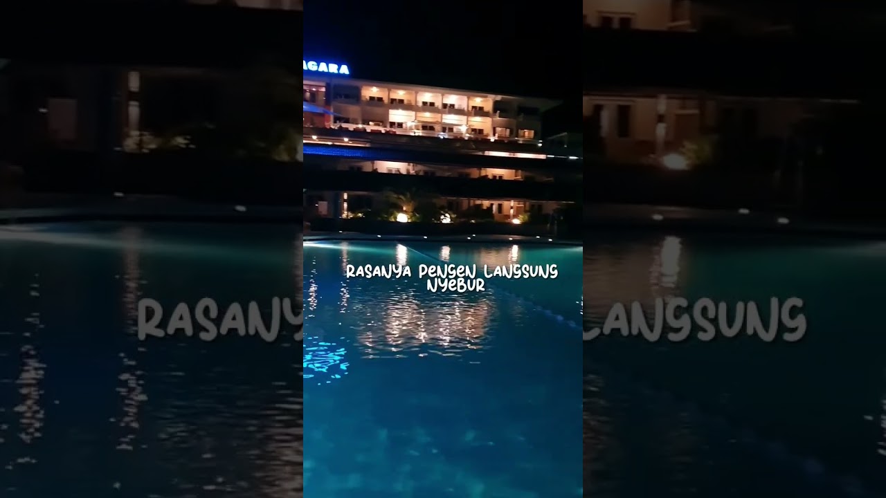 Penampakan Kolam Renang Hotel Niagara Perapat Malam Hari 