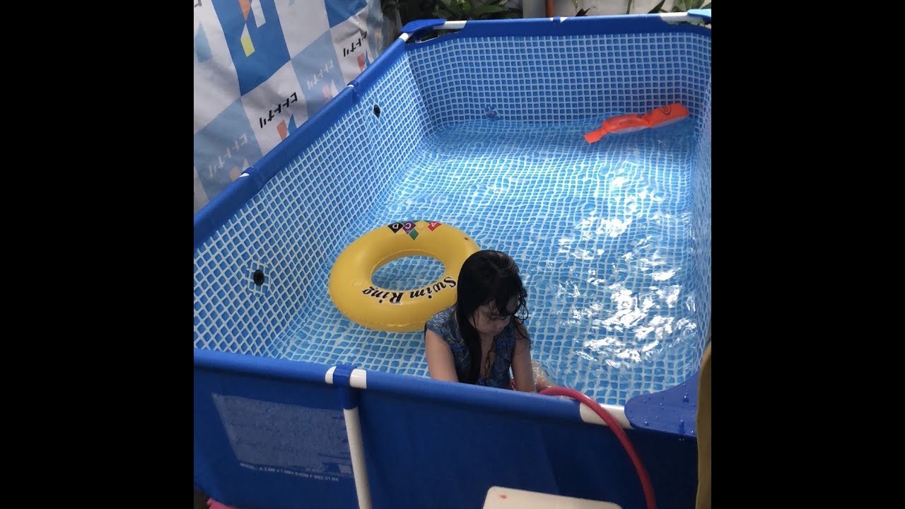 UNBOXING INTEX RECTANGULAR FRAME SET||SWIMMING POOL - YouTube