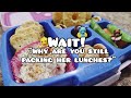 Bento styled lunches PLUS what she ate!