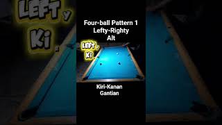 Four-ball Pattern 1: Lefty-Righty Alternate. Ambidextrous #9ball #billiards #pooltips #poolplayer