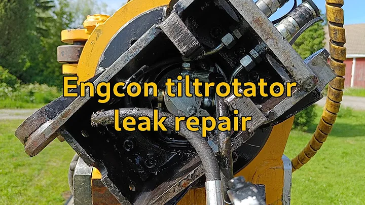 Engcon tiltrotator leak repair | Engcon-rototiltin vuodon korjaus