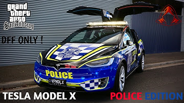 TESLA MODEL X POLICE EDITION II DFF ONLY II FOR GTA SA ANDROID II BY TFM YT II