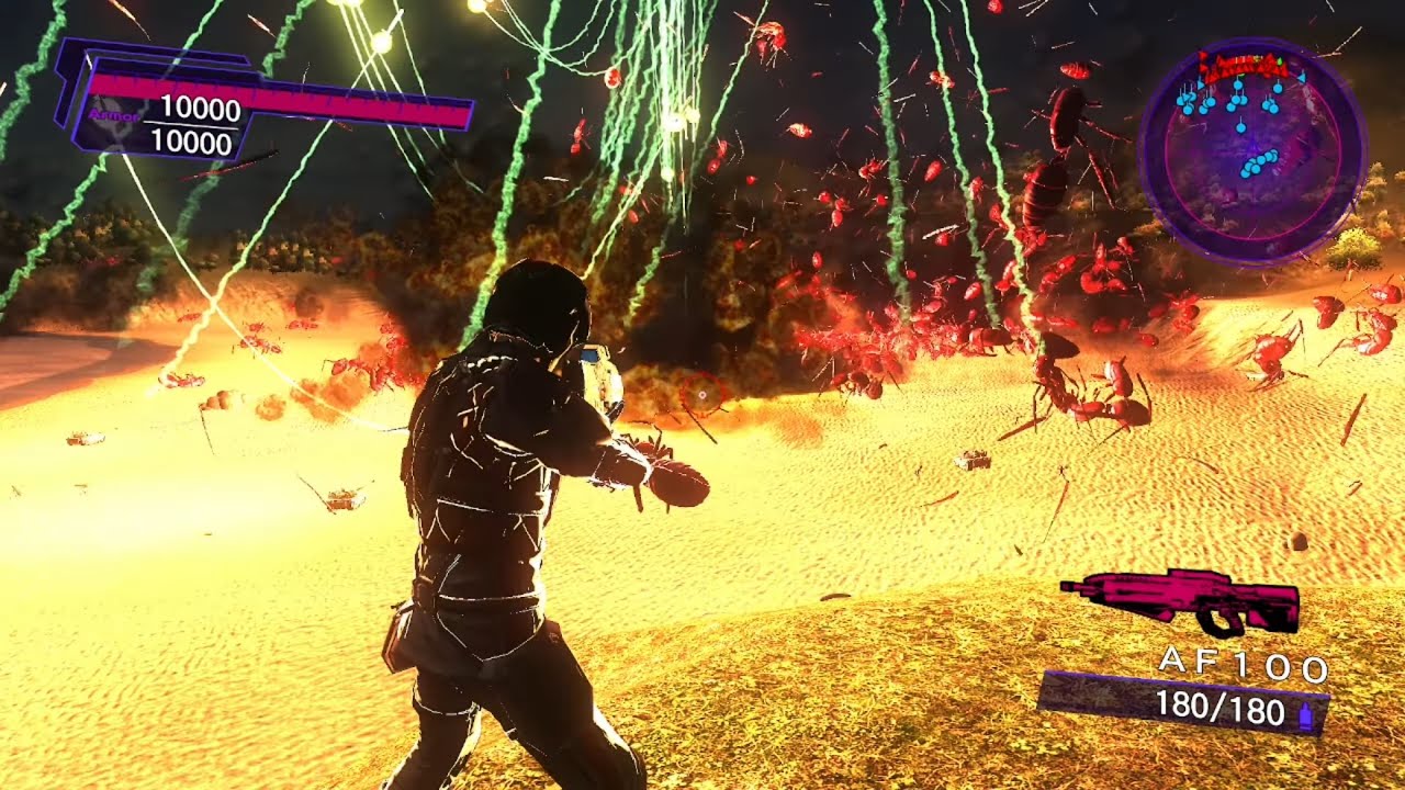 地球防衛軍4.1 数の暴力VSプロミネンスごり押し『赤波』【EDF4.1 Mod】