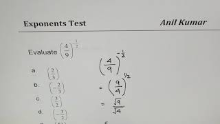 Evaluate Exponents Practice with 10 Best Examples including Rational and Integers