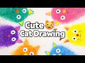 Beautiful cat drawing | oil pastels  drawing 