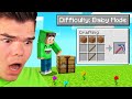 BEATING MINECRAFT On The EASIEST DIFFICULTY! (Baby Mode)