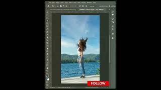 How to Create Posters with girls Image Inside Text 🔥 #shorts #graphicraftguru