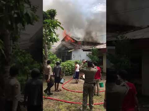 Satu Unit Rumah Terbakar di Tanjung Unggat, DPKP Tanjungpinang Kerahkan 4 Mobil Damkar