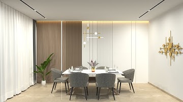 Glamorous Dining room interior | Sketchup Vray 5 tutorial | Pixologic interior