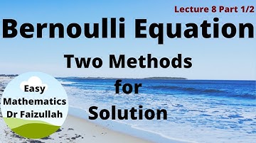 Bernoulli Equation | Lecture 8 Part 1/2