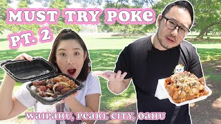 MUST TRY POKE SPOTS! Pt.2 || [Central Oahu, HAWAII] Poke Bowl, Poke Nachos, Okazuya screenshot 1