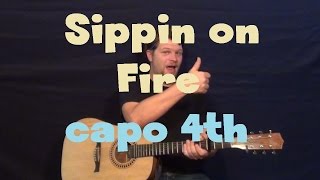 Sippin On Fire (Florida Georgia Line) Easy Guitar Lesson How to Play Tutorial