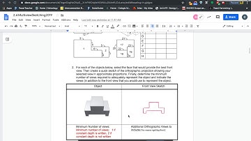 Multiview Sketching Explanation-Colegio Menor