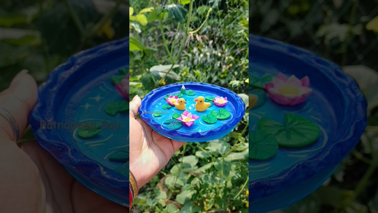Diy Lotus pond 🪷🐚🍀🫧
