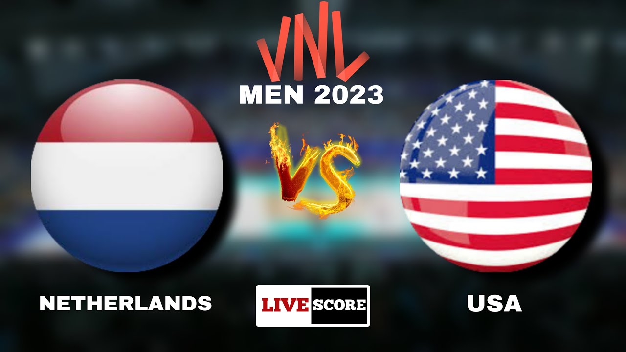 USA vs Netherlands LIVE Score Update VNL 2023 Mens Volleyball