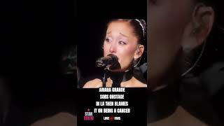 😱 ONSTAGE: Ariana Grande Cries Thanking LA Fans, Pins It On Her Cancer Star Sign