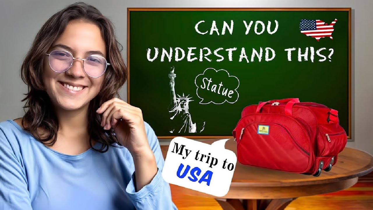SLOW English Podcast for High Beginners! A2-B1 — My Trip to the USA! 🇺🇸(comprehensible input)