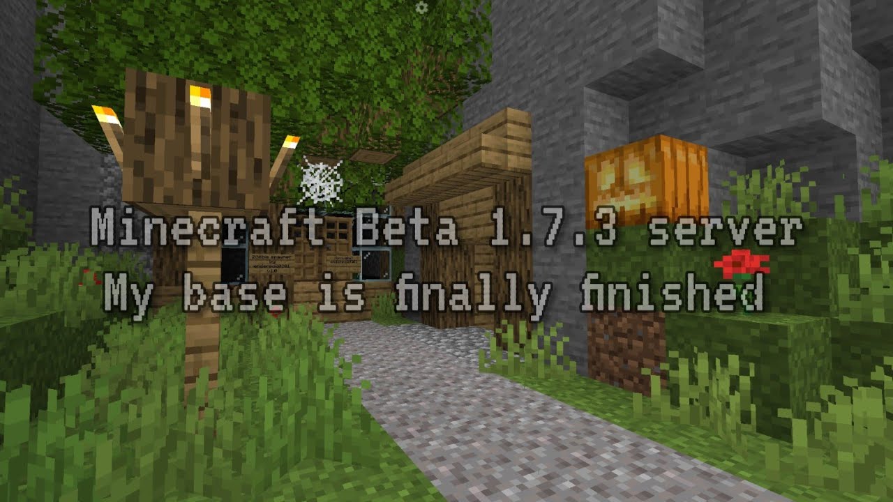 Minecraft Beta 1.7.3 server - OSM. Episode 4. My base and railway ...