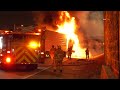 Fullerton: Semi Cab Destroyed By Flames, Blocks Multiple Lanes of I-5 Southbound