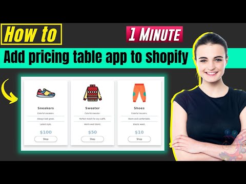 How to add pricing table app to shopify 2026