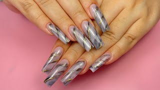 HOW TO: Perfect Marble Nails | Step By Step