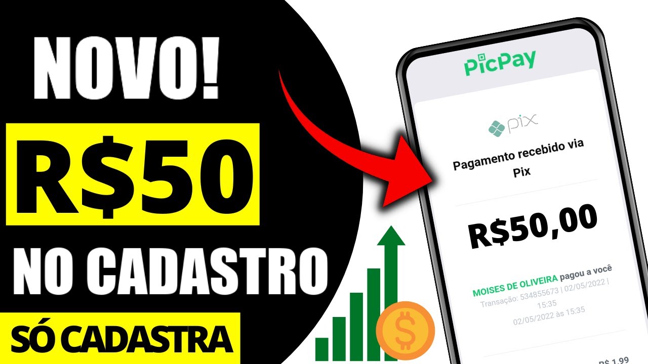 🤑GANHE R$50 NO CADASTRO! VIA PIX – APP PAGANDO POR CADASTRO 2022 (app Pagando no Cadastro)
