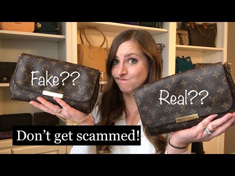 How to spot FAKE louis vuitton handbags - LV Favorite MM Dupe vs Real 