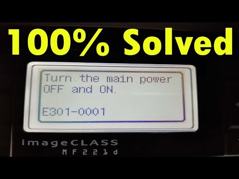 Turn the main power off and on - E301-0001 Error Fixed Cannon ImageClass MF-241d Printer