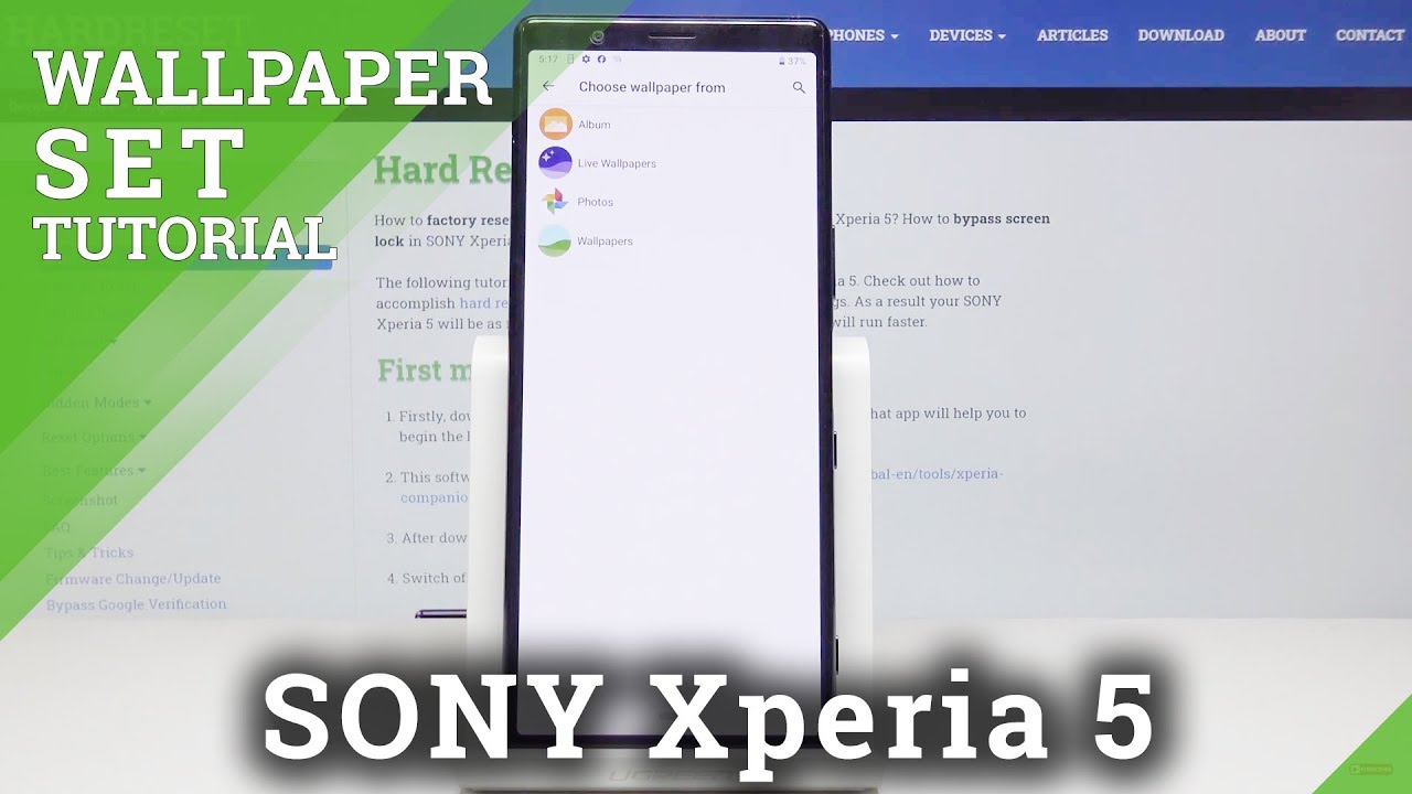 How To Change Wallpaper In Sony Xperia 5 Desktop Update Youtube