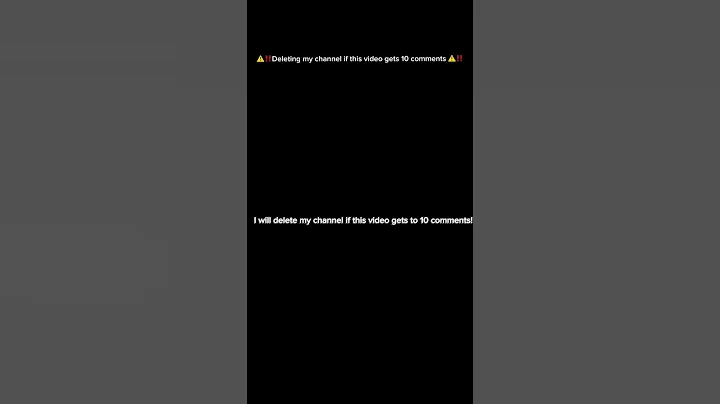 I will delete my channel if this gets 10 comments! 😱📱#real #gaming #comment #comedy #fortnite #fyp