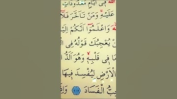 سورة البقرة الأية 203 إلى 204 القارئ مشاري راشد العفاسي