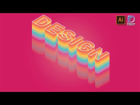 How to Make 3D Text Effect in Adobe Illustrator | 3D Isometric Text | Text Effect Illustrator