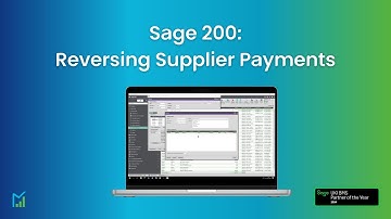 How to Reverse Supplier Payments in Sage 200 | Beginner