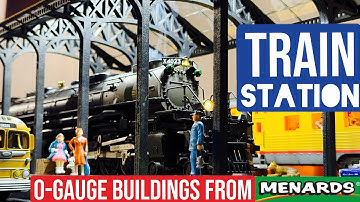 TRAIN STATION from Menards!  O-Scale Building Review & On the Layout