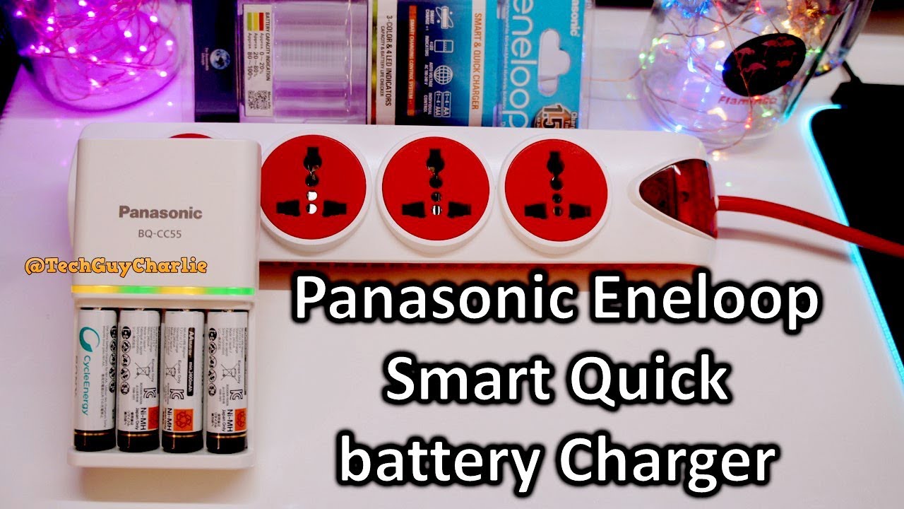 Panasonic Eneloop BQ-CC17 fast charger+ 4x NiMh AA 1900mAh batteries