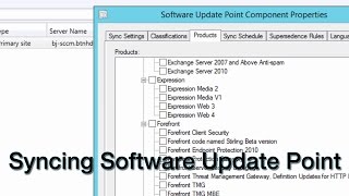 Configure Software Update Point (SUP) to Sync Endpoint Protection Updates screenshot 2