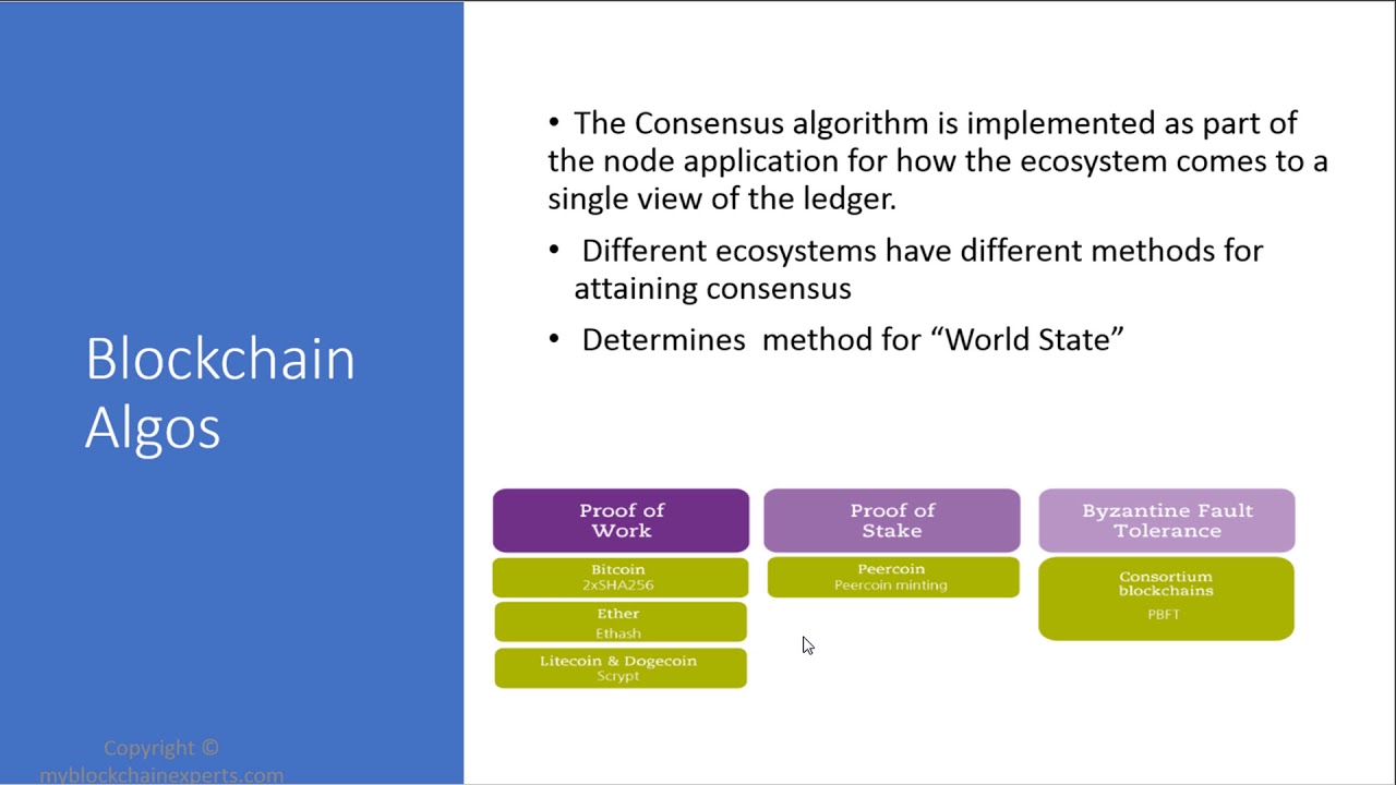 Certified Blockchain Solutions Architect (CBSA) MINI Bootcamp Video 2 Consensus Algos