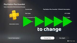 How to change PS Plus Plan on PS5