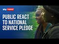 What does the public think about rishi sunaks national service policy