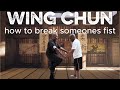 Wing Chun: how to destroy a punch by breaking the fist