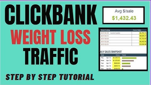 How To Promote Clickbank Products Without a Website (Weight Loss Niche and Traffic Source)