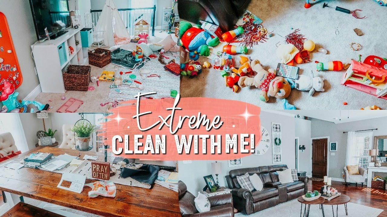 NEW EXTREME CLEAN WITH ME | WHOLE HOUSE CLEANING MOTIVATION 2019 - YouTube
